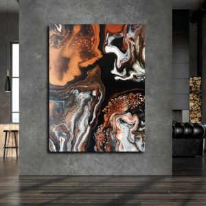 Motley flow, contemporary art by lesley van bart, lesley barton