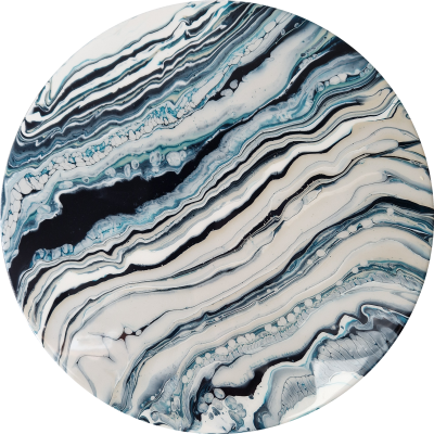 Celestine fluid art, lesley van bart, lesley barton